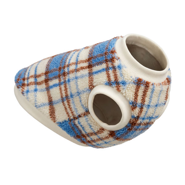 TartanHug Plush Dog Jumper in Blue - white background