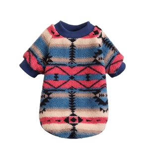 MesaFleece Geometric Dog Sweater - white background