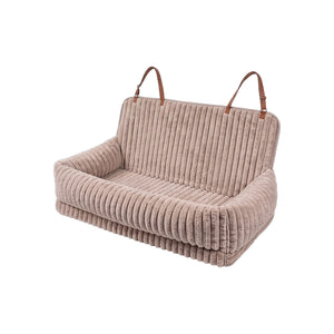 RoadCradle Ribbed Plush Dog Car Seat Bed