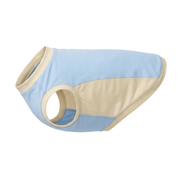 SunWisp Ice Silk Cooling Dog Vest in Blue - white background