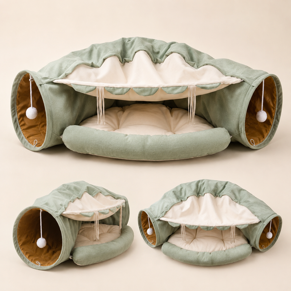 PurrDwell Cat Tunnel & Lounge Bed