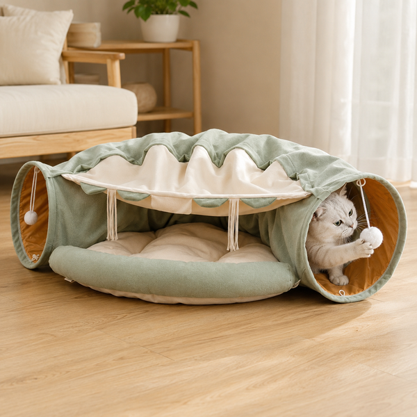 PurrDwell Cat Tunnel & Lounge Bed