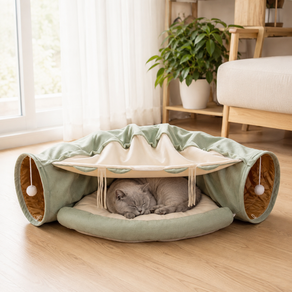 PurrDwell Cat Tunnel & Lounge Bed