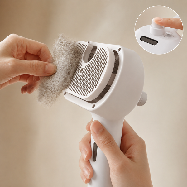 SteamSlick Self-Cleaning Pet Grooming Brush