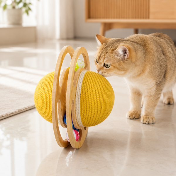 PurrOrbit Interactive Cat Scratcher & Ball Track