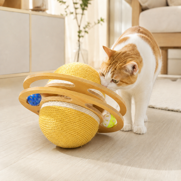PurrOrbit Interactive Cat Scratcher & Ball Track