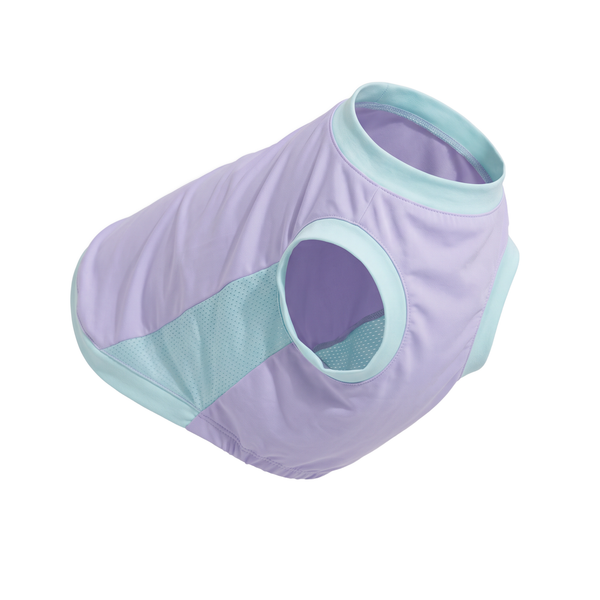 SunWisp Ice Silk Cooling Dog Vest in Purple - white background