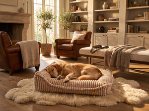 CordCove Bolster Dog Sofa Bed in a cozy home setting