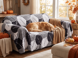 LeafLoft Thick Plush Sofa Throw lifestyle photo