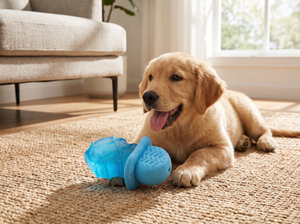 FrostPop Freezable Dog Chew Toy in everyday use