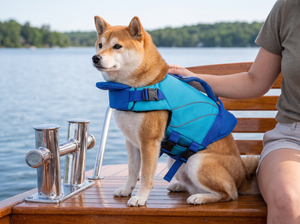 TideBuoy Ripstop Dog Life Jacket in everyday use