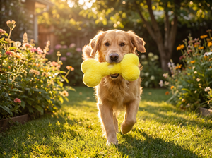 HonkBone Squeaky Plush Dog Toy lifestyle photo