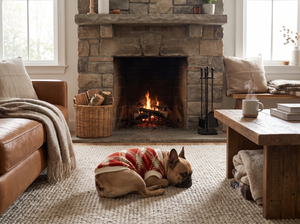 TartanHug Plush Dog Jumper in everyday use
