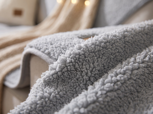 LambLoft Sherpa Fleece Sofa Cover detail close up