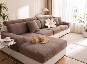 FleeceHalo Antistatic Fleece Sofa Cover in everyday use