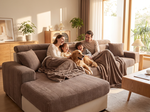 FleeceHalo Antistatic Fleece Sofa Cover lifestyle photo
