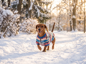 MesaFleece Geometric Dog Sweater lifestyle photo