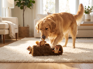 AcornHunt Hide and Seek Puzzle Dog Toy lifestyle photo