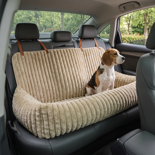 RoadCradle - Khaki, with a beagle