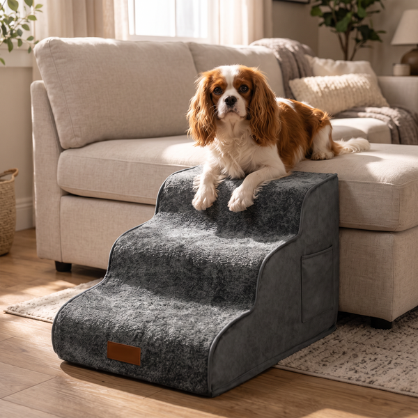LoftPaws - Grey, with a spaniel