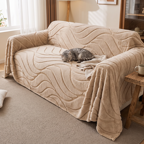 VelloDrape - Khaki, with a cat