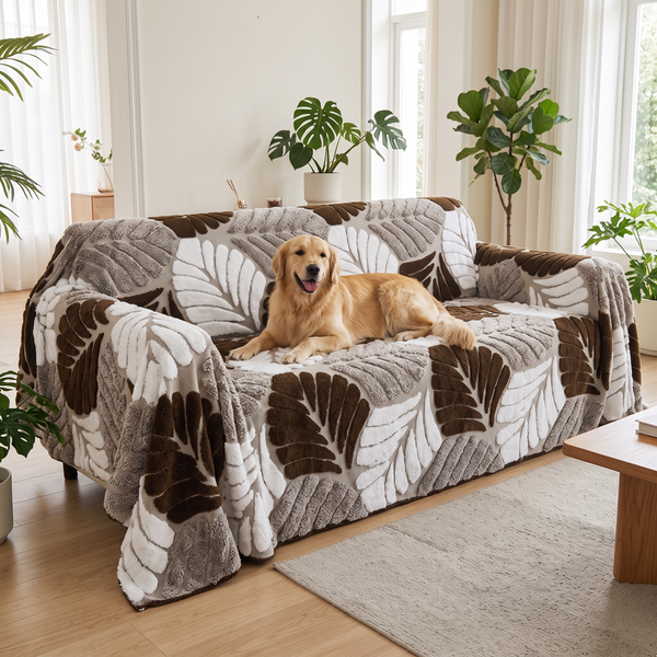 LeafLoft - Taupe, with a dog