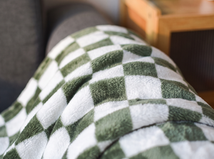 PlaidPetal Flannel Pet Blanket detail close up