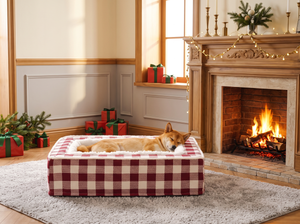 TartanHaven Calming Dog Bed lifestyle photo