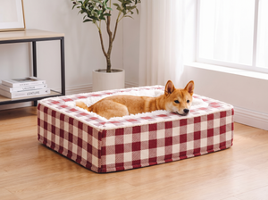 TartanHaven Calming Dog Bed in everyday use