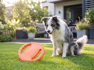 WheelFling Interactive Dog Flying Disc in everyday use