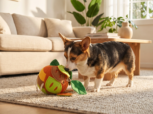 SnuffLeaf Treat Hiding Puzzle Ball Toy lifestyle photo