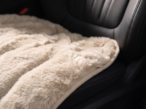 WarmTrek Fluffy Car Seat Protector detail close up