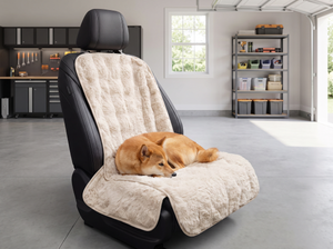 WarmTrek Fluffy Car Seat Protector in everyday use