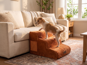 LoftPaws 2 in 1 Foam Dog Stairs and Mat lifestyle photo