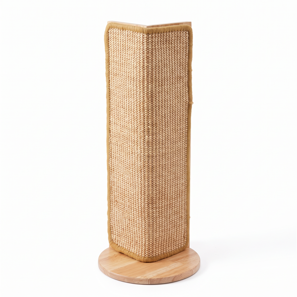CornerClaw Faux Sisal Cat Scratcher on white background
