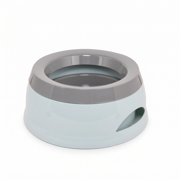 DriftDisk No-Spill Dog Water Bowl Blue on white background