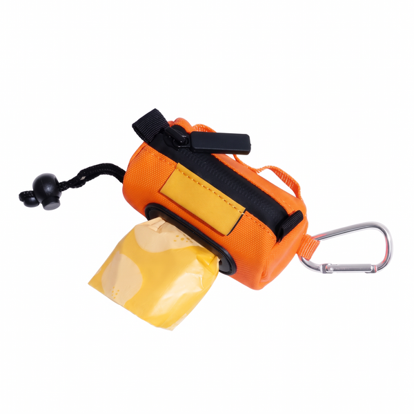 ClipTidy Waterproof Poop Bag Dispenser Orange on white background