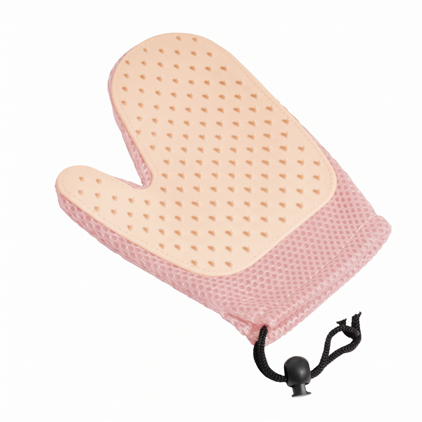 GlideMitt Double-Sided Grooming Glove - Pink
