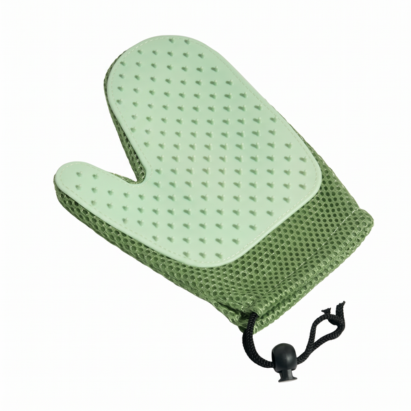 GlideMitt Double-Sided Grooming Glove - Green