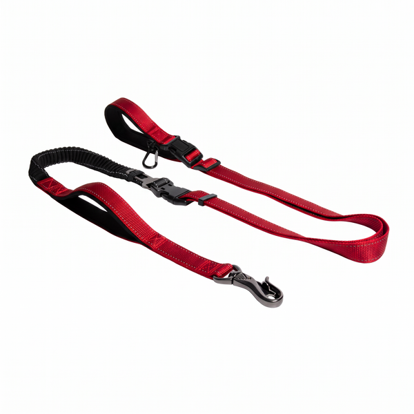 StrideSix 6-in-1 Hands-Free Dog Lead - Red