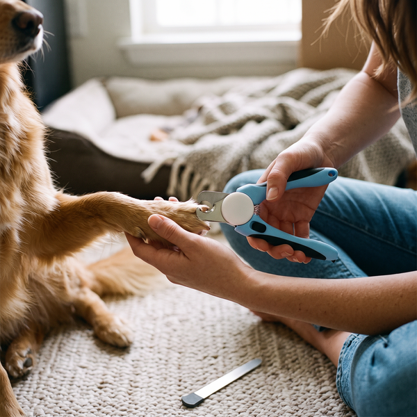 TrimGuard Precision Pet Nail Clipper in use