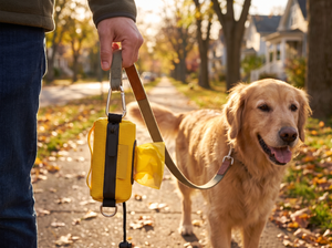 ClipTidy Waterproof Poop Bag Dispenser lifestyle photo