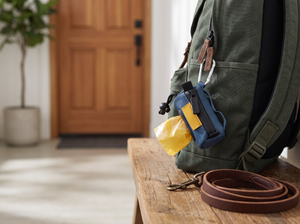 ClipTidy Waterproof Poop Bag Dispenser in everyday use