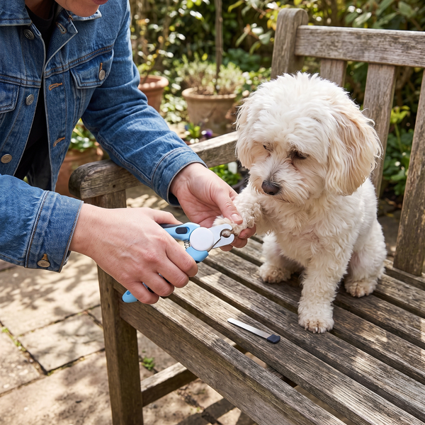 TrimGuard Precision Pet Nail Clipper in use