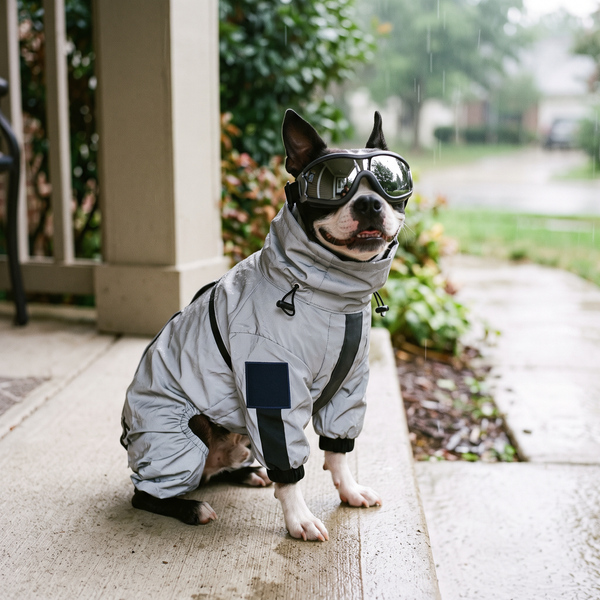 AstroGlow Reflective Dog Rain Coat in Coat & Goggles - lifestyle 1