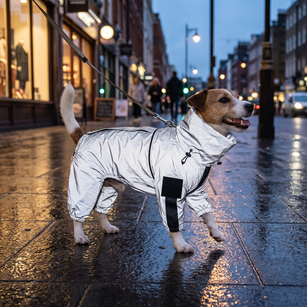 AstroGlow Reflective Dog Rain Coat in Coat - lifestyle 1
