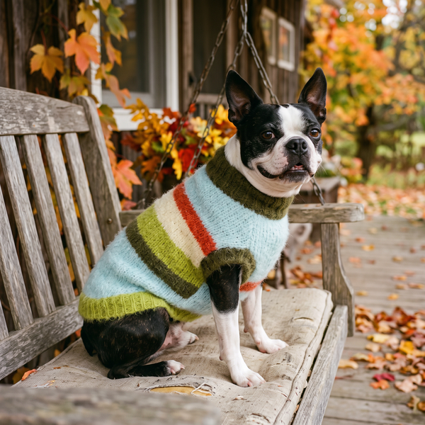 StripeCollar Knitted Dog Jumper - lifestyle 3