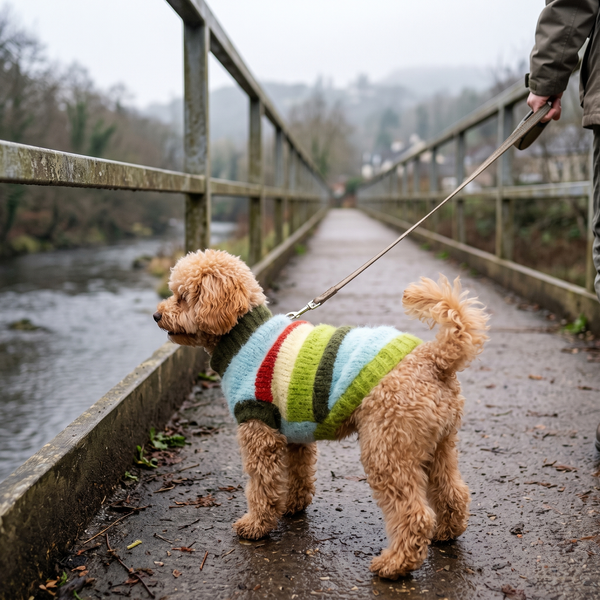 StripeCollar Knitted Dog Jumper - lifestyle 4