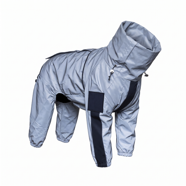 AstroGlow Reflective Dog Rain Coat in Coat - white background