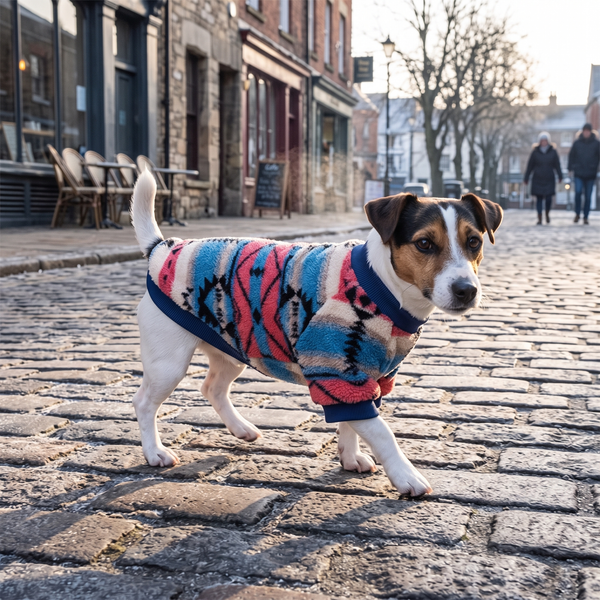 MesaFleece Geometric Dog Sweater - lifestyle 4